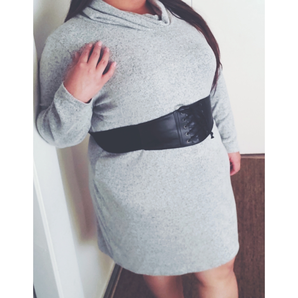 NWT Gray cowl neck dress